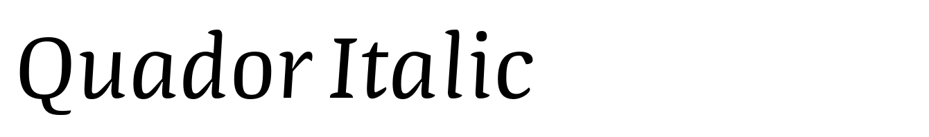 Quador Italic